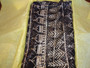 Art Deco Assuit Egyptian revival black shawl with silver metal embroidery