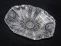 Antique American Brilliant cut crystal oval bowl with faceted cut glass design