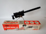 Vintage Mettoy cap-firing toy on tripod with original illustrated box