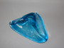 Mid century turquoise blue sculptural glass decorative dish