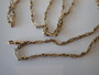 Victorian English 9ct gold fancy link guard chain necklace with dog clip clasp