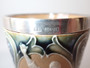 Doulton Lambeth stoneware cricket tumbler with sterling silver rim Sheffield 1902 relief figures