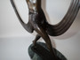 Art Deco bronze dancer Lysis after Pierre Le Faguays Fayral on marble base mid 20th century sculpture
