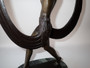 Art Deco bronze dancer Lysis after Pierre Le Faguays Fayral on marble base mid 20th century sculpture