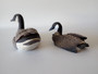 Roger Desjardins Canada goose pair hand painted wildlife carving circa 1980s