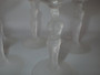 Bayel Venus de Milo pattern crystal wine glasses set of five frosted nude stem mid century French