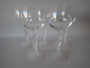Bayel Venus de Milo pattern crystal wine glasses set of five frosted nude stem mid century French