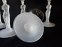 Bayel Venus de Milo pattern crystal wine glasses set of five frosted nude stem mid century French