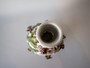 Antique Sitzendorf reticulated porcelain bottle vase with encrusted floral decoration
