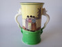 Rare Royal Doulton Dutch Harlem D1886 twin handled vase with seahorse handles
