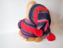 Harrods 2004 Christmas Bear Thomas with original tag, knitted jumper and striped nightcap