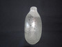 Vintage Budapest Hungary frosted glass decanter with etched floral decoration