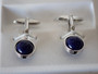 Genuine Alfred Dunhill Gyro cufflinks with blue sodalite stones and original presentation box