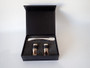 Vintage L'Atelier du Vin France corkscrew and bottle stopper set in original presentation box