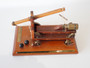 Vintage Leonardo da Vinci Siege Cannon model in wood and brass mounted on display base