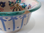 Antique Moroccan Fez Mokhfia Bowl circa 1890–1920 hand painted polychrome ceramic with original wall hanging holes