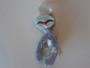 Vintage Lea Stein Paris Felix Cat brooch in soft grey mosaic-effect finish with ruby-red nose