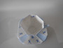 Shelley Queen Anne "Charm in Blue" bone china trio with teacup, saucer and side plate, circa 1950.
