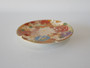 Antique Japanese Satsuma millefiori trinket dish with colourful hand-painted floral decoration and gilt detailing.