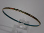 Set of four vintage Chinese cloisonné enamel bangles with multicoloured floral decoration and turquoise blue enamel interiors.