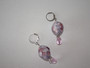 Handcrafted Serena Coral Murano Glass Earrings with blush pink crystal drops and authentic Venetian art glass.