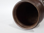 Otto Heintz Art Metal Shop bronze vase with sterling silver coneflower overlay and original dark patina, Buffalo New York, circa 1912–1918.