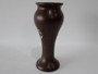 Otto Heintz Art Metal Shop bronze vase with sterling silver coneflower overlay and original dark patina, Buffalo New York, circa 1912–1918.
