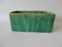 Marple Antiques Australian Pottery Green Drip Glaze Trough Vase by John Campbell