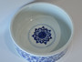 Vintage Chinese Blue & White Porcelain Brush Basin with Lotus Vine