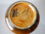 1928 William Moorcroft signed salt glaze Leaf and Berries vase in autumnal ochre, amber and brown tones.