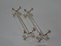 Pair of vintage Christofle French silver-plated four-ball knife rests circa 1940s, measuring 8.5 cm long.