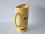 Vintage cream ceramic Bell's Extra Special Scotch Whisky advertising water jug with burgundy lettering and handle, 23cm tall.