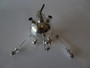 Rare 1894 London sterling silver spherical table lighter with twin handles and acorn finials