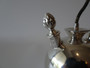 Rare 1894 London sterling silver spherical table lighter with twin handles and acorn finials