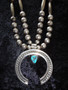 Marple Antiques Native American Sterling Silver and Turquoise Necklace