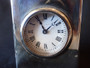 Antique William Comyns sterling silver carriage clock London 1903 with enamel Roman numeral dial