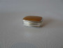 1960s French silver and enamel pill box by Fred Paris with warm-toned enamel lid