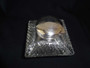 Victorian cut crystal inkwell with sterling silver hinged cover by Richard Martin and Ebenezer Hall, Sheffield circa 1888