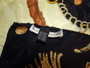Aspinal of London silk scarf with crest shield and equestrian strap design