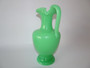 French Green Opaline Glass Pitcher 19th Century