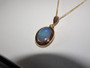 Vintage  Gold and Australian Opal Pendant