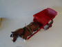 Vintage Beswick shire horse in full harness and cart.