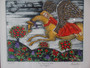 Anne Smith Etching  'The Squire's Tale The Flight'