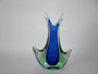 Murano Sommerso  Blue and Green Glass Vase