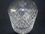 Vintage Stuart crystal decanter with cut diamond pattern, with original box.