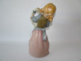 Vintage retired Lladro in gres finish, goose  pulling girl's pigtail