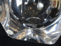 Vintage Moser crystal decanter designed by Rudolf Eschler with original stopper and sculptural Art Deco form.