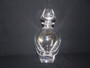 Vintage Moser crystal decanter designed by Rudolf Eschler with original stopper and sculptural Art Deco form.