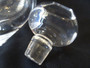Vintage Moser crystal decanter designed by Rudolf Eschler with original stopper and sculptural Art Deco form.