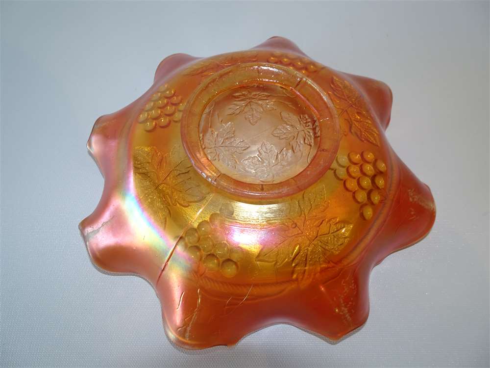 Fenton Iridescent Bowl with Fluted Edge
